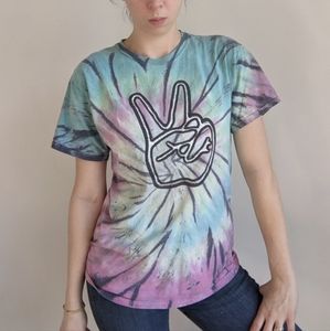 Blue & Purple Tie Dye Peace Tshirt